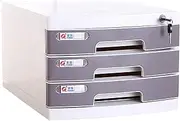 VUCICA Flat File Cabinet, Drawer Organizer 2/3/4/5 Layers, with Lockable Environmentally Friendly Plastic, Classification Tags Improve Work Efficiency. (Size : 3 Layers)