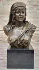 Hand Made Art Deco Statue: Detailed Woman Bronze Collectible Gift