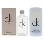 Calvin Klein CK One Kit For Unisex 2 Pc Kit 3.3oz EDT Spray, 2.6oz Deodorant Stick