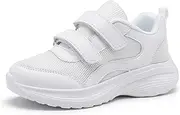 [RTOUNT] Kids Trainers Boys Trainers Girls Tennis Running Walking Arch Support Sport Athletic Shoes, White, 3 UK