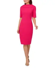 Adrianna Papell Roll Collar Sheath Dress