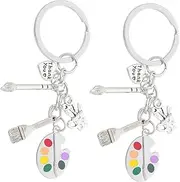PAMINGONO 2pcs Durable Keyrings for Artists Teachers and Students Lightweight Backpack Charm for Travel and Daily Use for Creative Enthusiasts