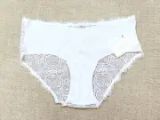 GILLY HICKS by Abercrombie Hollister PANTIES White Lace Back Hiphugger L NWT