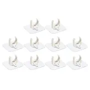PVC Water Pipe Clamp Clips, 10pcs Fit for 25mm OD U-Shaped Pipe Clips