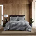 Eddie Bauer Comforter Set King-Size Soft Cotton Blend Polyester Gray 3-Piece