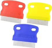 5 Comb,Metal Cat Grooming Comb - Fine Tooth Pet Comb, Pet Tear Stain Removal Comb for Fleas, Lice, Ticks, Pet Grooming Supplies Helves