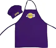 Los Angeles Lakers Chef Hat/Apron Set - Purple
