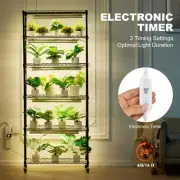 6 Tier Plant Stand with Grow Lights 150W 180cm Indoor Plant Shelf Display