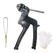 Stainless Steel Cable Tie Cutter, Protable Metal Zip Tie Tightener Tool, Tens...