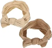 Toyvian 2pcs Bow Headbands Soft Elastic Hair Accessories for Durable Design Deep for Everyday Wear