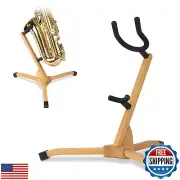 STRICH Saxophone Stand Display Holder For Alto Tenor Sax, Wooden Sax Floor St