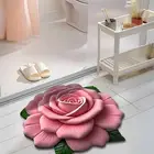 Anti-slip Bathroom Mat Quick-drying Floral Plush Floor with Diatomaceous Earth