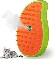 KALAMANDA Cat Steam Brush, 3 in 1 Cat Steamy Brush Cleanser, Silicone Massage Grooming Brush, Pet Hair Cleaning Brush Comb for Cats Dogs(Mango Green)