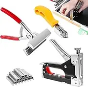 yanzisura Canvas Stretcher Pliers - Heavy Duty Canvas Stretcher Pliers,Stainless Steel Tool with 1000 Staple Set for Multi Purpose Projects Offices Painting Needlework Fabric