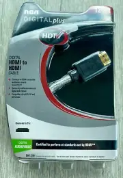 RCA HDMI To HDMI Cable 12ft DH6HH Digital Plus - Sealed New