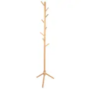 Harbour Housewares Free-Standing Wooden Coat Rack - Light Wood