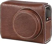 Portable Camera Case Synthetic Leather Camera Carry Bag with Shoulder Strap Replacement for Ricoh GR3 GR III/ GR3X Camera GTRH