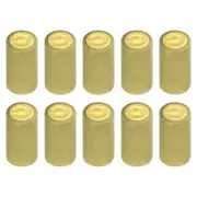 100Pcs PVC Heat Shrink Capsules Wine Shrink Wrap Cap, 30x60mm Yellow