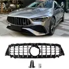 Black Front Grille Mesh Bumper Grill Fits for Benz GLA-Class GT 2024