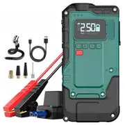 6000A Car Jump Starter Auto Air Compressor 5 in 1 Portable Power Bank Booster