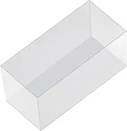 Fish Tank Transparent Portable Smooth Edges Sturdy Aquarium Fish Bowl for Creatures Turtles Shrimp Home Decor Aquatic Plants, 60cmx28cmx28.5cm