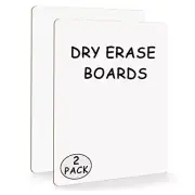 2Pcs 12x9 Inches Small White Board Dry Erase Mini Whiteboard for Students Office