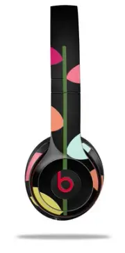 Skin Wrap for Beats Solo Wireless 2 3 4 Plain Leaves On Black SKIN ONLY