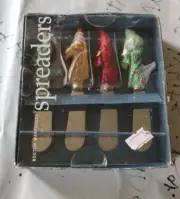 Boston Warehouse Jam Butter Cheese Spreaders Set of 4 Victorian Shoe Themed