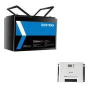 1PC Gentrax 12V 100Ah Lithium Battery 1PC SRNE 40A MPPT Solar Charge Controller