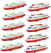 Hohopeti 10Pcs Pull Back Ship Model for Patterns Stimulates Hand Eye Coordination and Cognitive Skills Present for Aged No Batteries Required