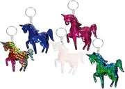 [WRITWAA] Pcs Sequin Key Ring Glitter Keychain Unicorn Design Key Decoration for Bag Pendant Unique Craftsmanship
