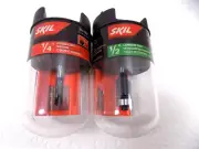 Two (2) SKIL Carbide Router Bits 91103 1/4" Straight 91201 1/2" Laminate Trim