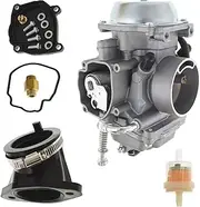 Silscvtt Carburetor Replacement for Polaris Hawkeye 300 400 Replacement for Magnum 425 Replacement for Worker 500 Carb with Intake Boot