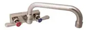 BK Resources Evolution Series Splash Mount Faucet w/ 18" Jointed Spout