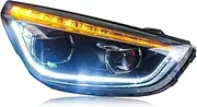 Car Styling Compatible For Hyundai IX35 Headlights 2009-2017 IX35 Head Lights DRL Turn Signal High Beam Projector Lens