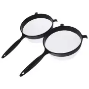 2pcs Flour Shaker Round Sifter Pasta Strainer Flour Sieve Fine Mesh