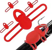 Fishing Hook Holder - Set of 5 Rubber Fish Bait Holder | High Elasticity, Portable Accessories, Multi-Functional Fishing Tackle for Freshwater Saltwater