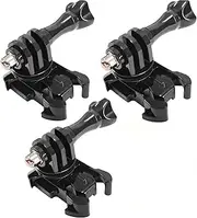 360 Degree Rotate Screw Swivel Mount Helmet Strap Buckle Adapter Holder 3 PCS Mount for GoPro Hero 11/10/9/8/7/(2018)/6/5/4 Black, Hero 3+, DJI Osmo,AKASO/Cam Park/YI Action Camera