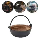 Cast Iron Sukiyaki Pot Diameter 19cm Shabu Nabemono Round Nabe Sukiyaki Pot
