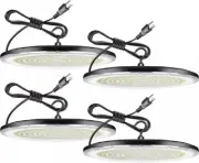 4 Pack UFO Led High Bay Lights, 6000K Day Light White Super Bright
