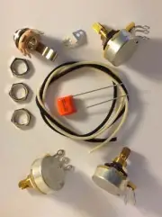 Wiring Harness Kit For J Bass CTS 450G Knurled Pots .047uf 716P Orange Drop Cap