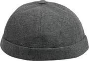 [HATSQUARE] Cotton Docker Cap, Unisex Brimless Cap, Men Skull Cap, Brimless Beanie Hat, Men Women Cuffed Hat.