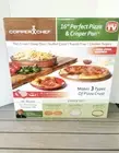 Copper Chef 16" Perfect Pizza & Crisper Pan As Seen On TV 3 Piece Set, Brand New