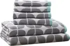 Geometric Cotton Towel Set: 6-Piece Bath and Hand Towels - OEKO-TEX Certified
