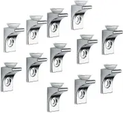 Glass Shelf Bracket, 12 Pcs Zinc Alloy Polished Chrome Right Angle Shelf Support Fixing Clip With Suction Cup-ZY