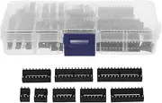 Baluue Set Microcontroller Base Ic Connector Ic Holder Dip 6 8 14 16 18 20 24 28 Pin DIY Ic Chip Holder Ic Chip Socket Outlet Receptacle Ic Sockets Wire Ic Socket Double Row Pin Socket