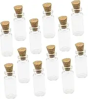 iplusmile 100Pcs Transparent Cork Bottle Pendants DIY Wishing Vials for Jewelry Making Corked Jars for Handbags Decorations and Essential Oils