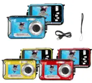 Underwater Camera FHD 2.7K 48 MP Waterproof Digital Camera Selfie Dual Screen