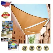 Elegant Sand Beige Triangle Sun Shade Sail Canopy - Ideal for Patios & Pools