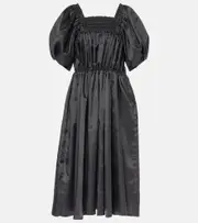 [Noir Kei Ninomiya] Noir Kei Ninomiya Shirred midi dress AU 14 black